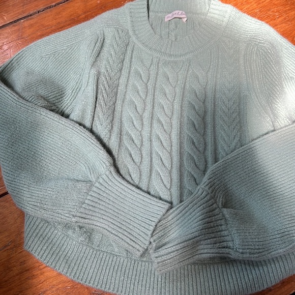 For love and lemons argyle light green/blue cropped sweater. - Picture 4 of 4